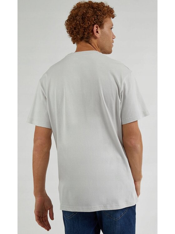 Lee Lee T-Shirt 80'S Graphic Tee Szary Relaxed Fit