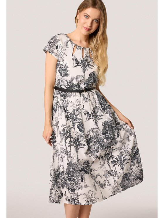 QUIOSQUE QUIOSQUE Sukienka codzienna Quiosque 4UB009258 Beżowy Regular Fit