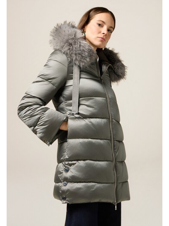 Oltre Oltre Kurtka puchowa F007R001487N013 Szary Baggy Fit