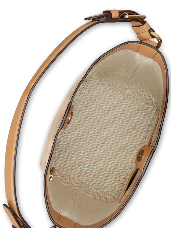 LAUREN RALPH LAUREN LAUREN RALPH LAUREN Rankinė Medium Witley Leather Bucket Bag 431950855008 Ruda