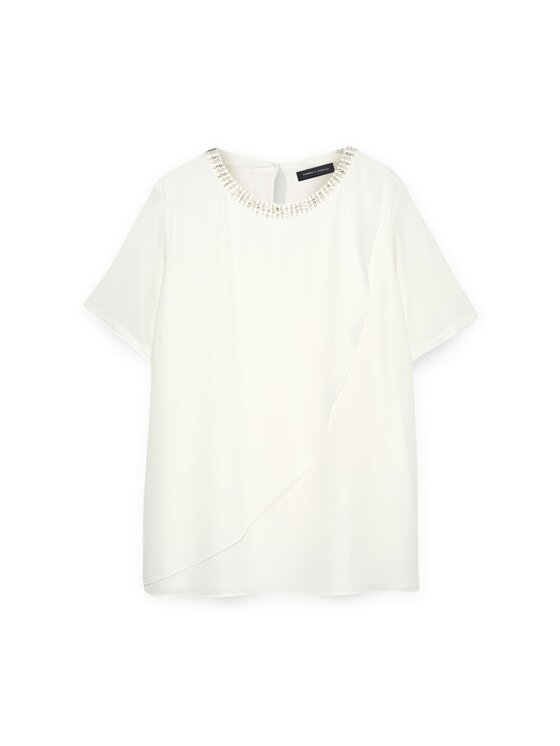 Fiorella Rubino Fiorella Rubino T-Shirt G244L008549N011 Biały A-Line Fit