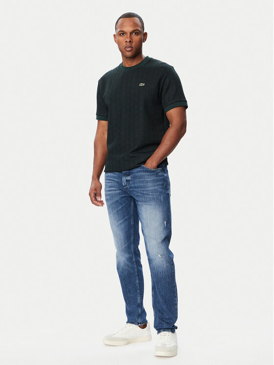 Lacoste Lacoste Футболка TH1197 Темно-зелений Regular Fit
