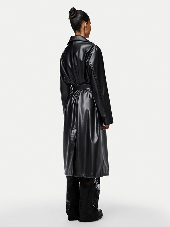 Pieces Pieces Tenchcoat Natrix 17151426 Schwarz Regular Fit