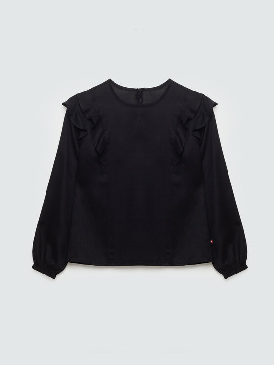 BIG STAR BIG STAR Bluzka SAFIE Czarny Basic Fit