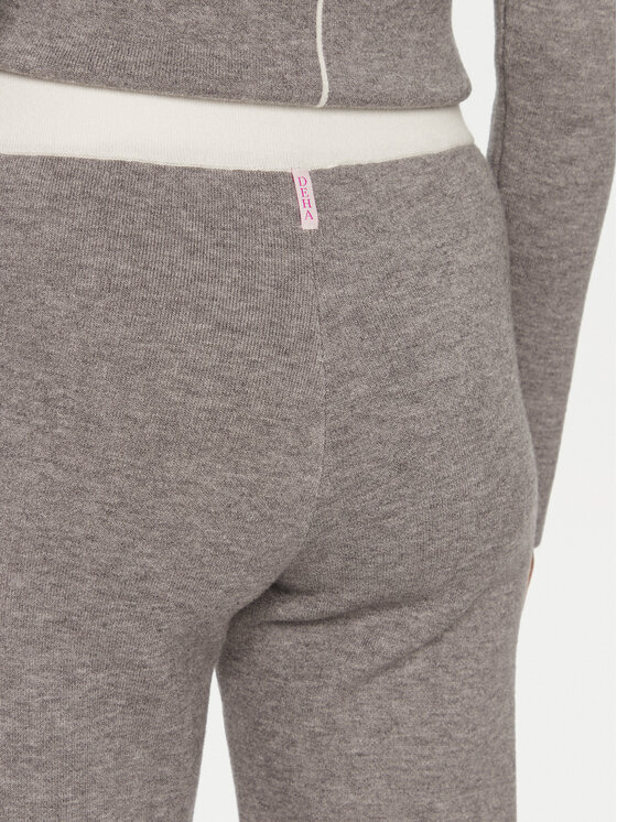Deha Deha Pantaloni in maglia D12825 Grigio Regular Fit