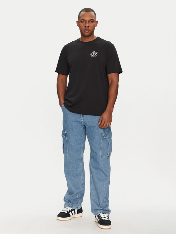 adidas adidas T-Shirt JN7032 Czarny Loose Fit