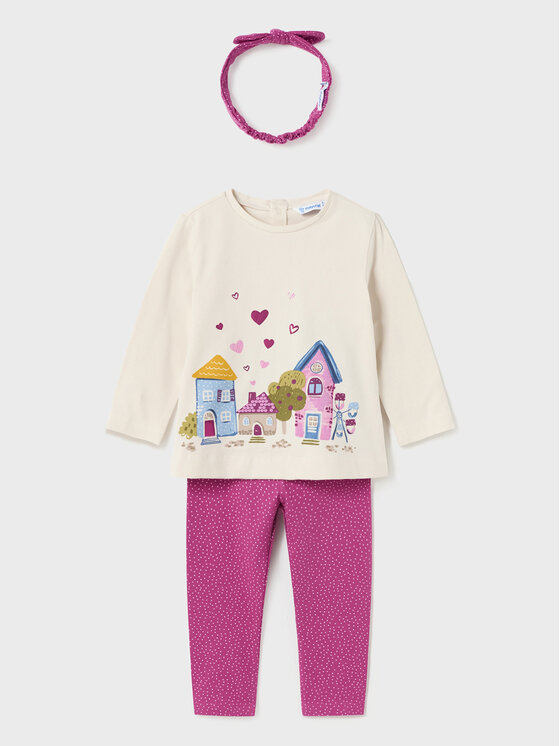 Mayoral Mayoral Set majica i leggins 2.772 Ružičasta Regular Fit