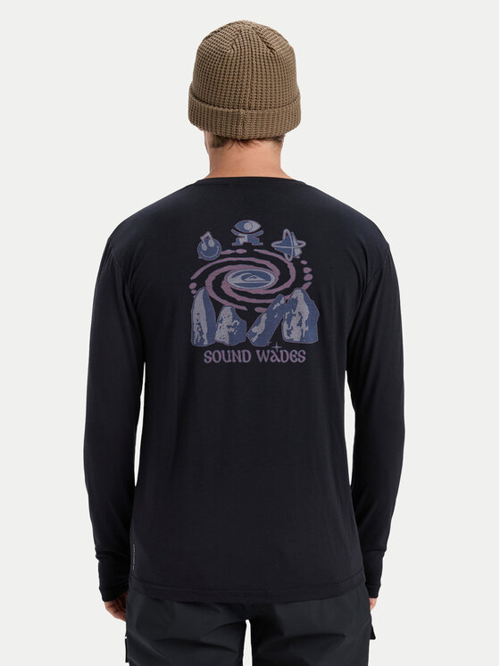 Quiksilver Quiksilver Longsleeve Coastal Run EQYKT04400 Czarny Regular Fit