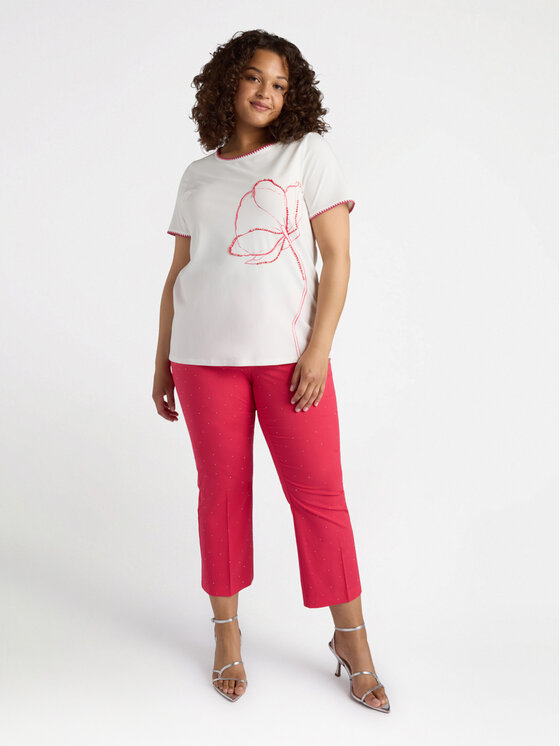 Fiorella Rubino Fiorella Rubino T-Shirt G098L008389N011 Biały Regular Fit