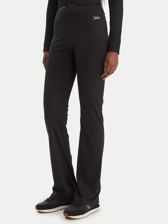 Tommy Jeans Colanți Kick DW0DW22110 Negru Flare Fit