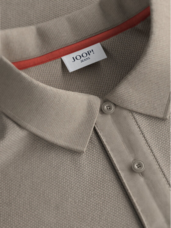 JOOP! Jeans JOOP! Jeans Тениска с яка и копчета 15 JJJ-02Ambrosian 30045619 Бежов Modern Fit