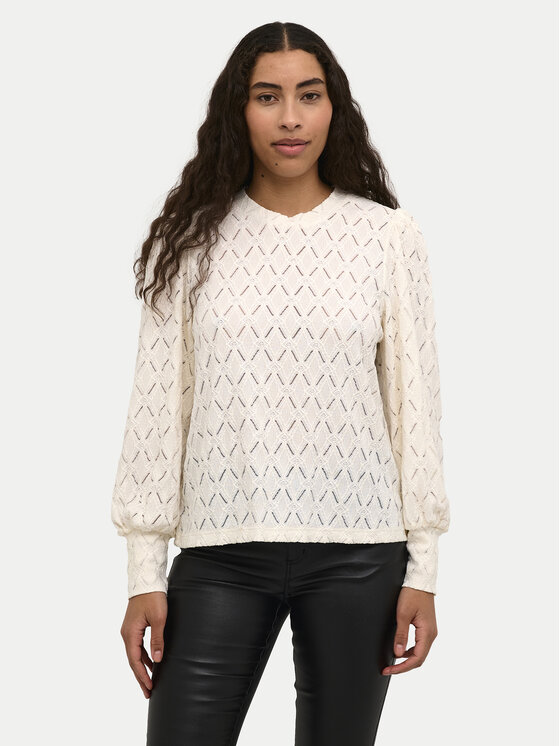 Kaffe Kaffe Bluse Tine 10509099 Écru Regular Fit