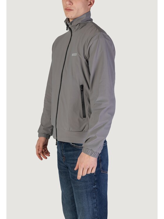 RefrigiWear RefrigiWear Giacca di pelle NY1001F01700 Grigio Regular Fit