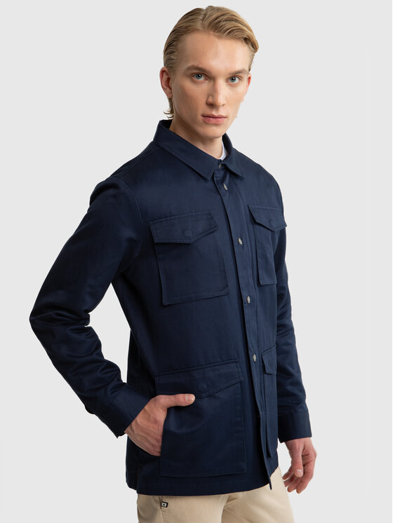 BIG STAR BIG STAR Kurtka przejściowa PLATOS Granatowy Basic Fit