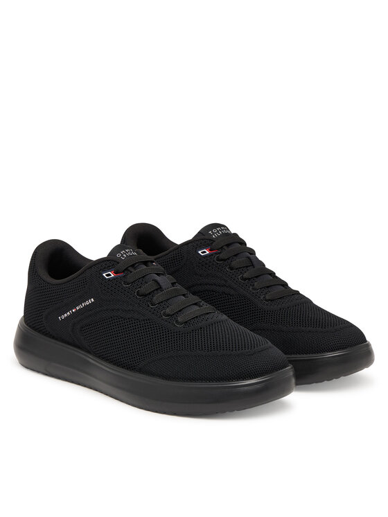 Tommy Hilfiger Tommy Hilfiger Laisvalaikio batai Th Modern Lightcup Knit FM0FM05886 Juoda