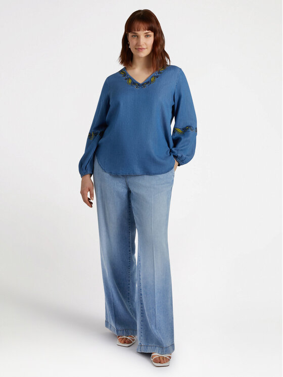Fiorella Rubino Fiorella Rubino Blusa 2750T002241N024 Turchese A-Line Fit