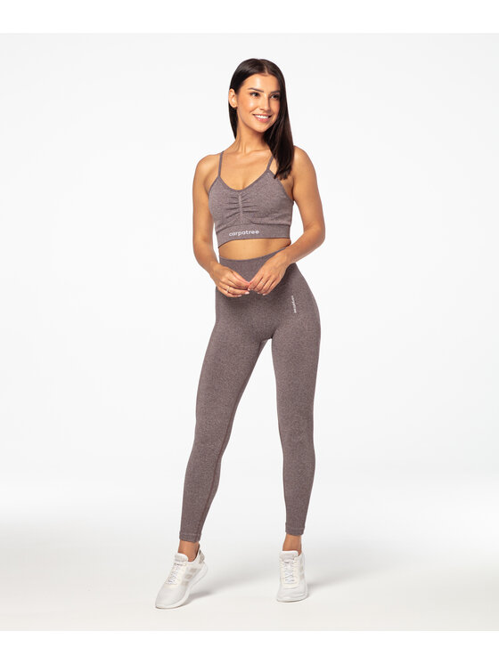 Carpatree Carpatree Legginsy Allure Leggings Brązowy Fitted Fit
