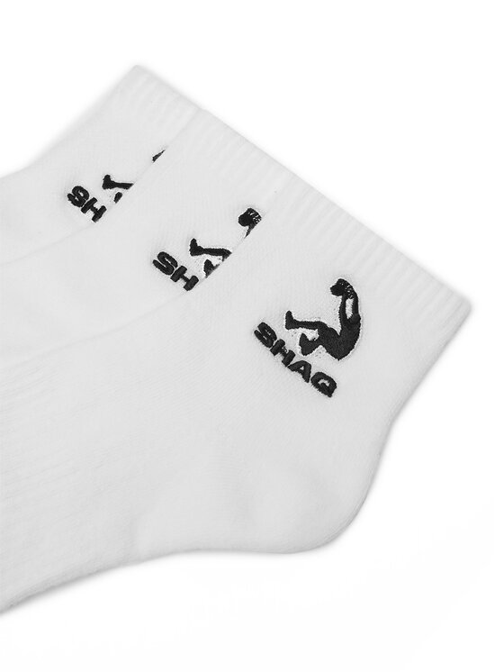 SHAQ Shaq Rövid zoknik AS_SHQ_H_001Z_SS25 (3-PACK) Fehér