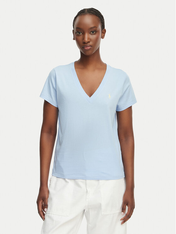 Polo Ralph Lauren Polo Ralph Lauren T-Shirt 211B14611001 Světle modrá Straight Fit