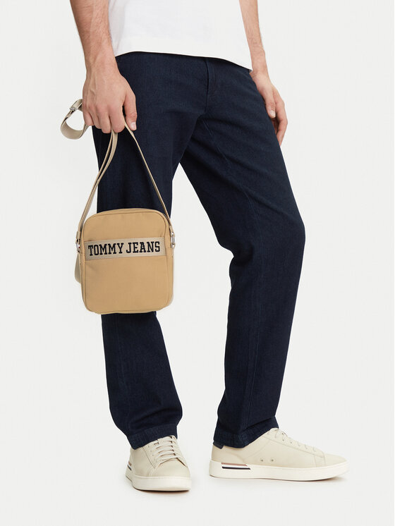 Tommy Jeans Tommy Jeans Taška cez rameno Retro Cool Reporter AM0AM13277 Béžová
