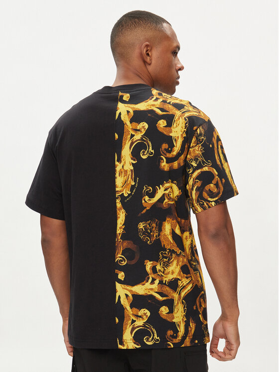 Versace Jeans Couture Versace Jeans Couture Тишърт 76GAH611 Черен Regular Fit