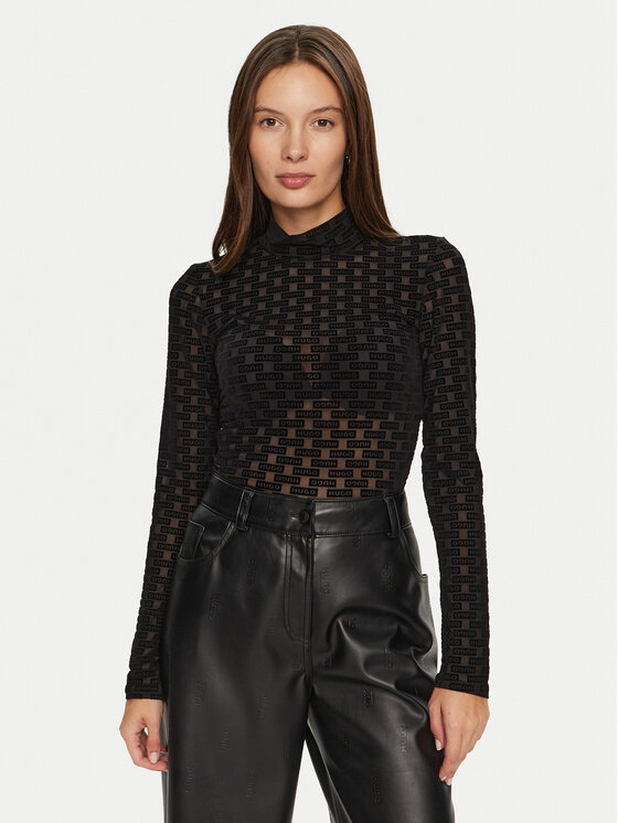 Hugo Blúzka Dasori 50524057 Čierna Slim Fit