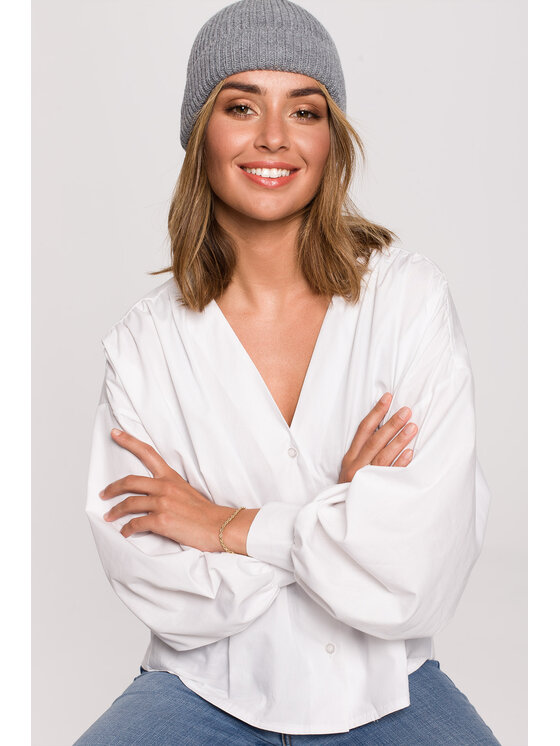 BeWear BeWear Sveter BK079 Sivá Modern Fit