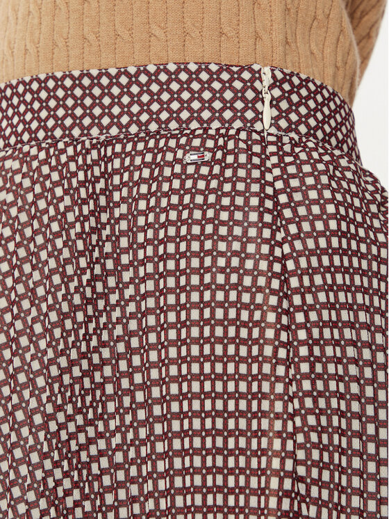Tommy Hilfiger Tommy Hilfiger Спідниця в складку WW0WW43883 Бордовий Regular Fit