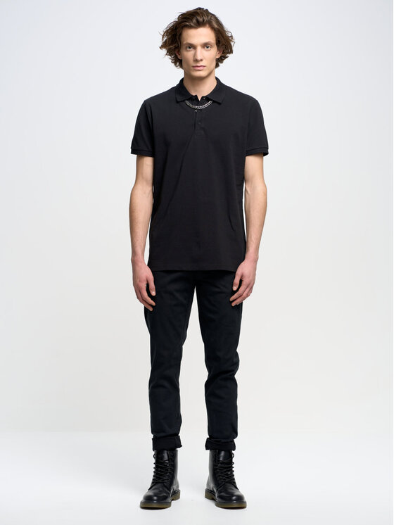 BIG STAR BIG STAR Polo markolinos_906 Czarny Basic Fit