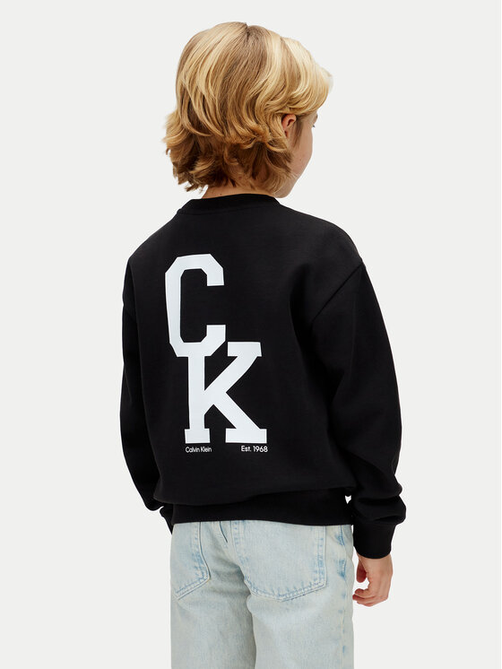 Calvin Klein Jeans Calvin Klein Jeans Džemperis ar kapuci LVCKSJB07B Melns Relaxed Fit