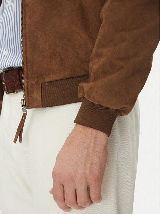 Serge Pariente Serge Pariente Geacă de piele Expo Vs Bej Regular Fit
