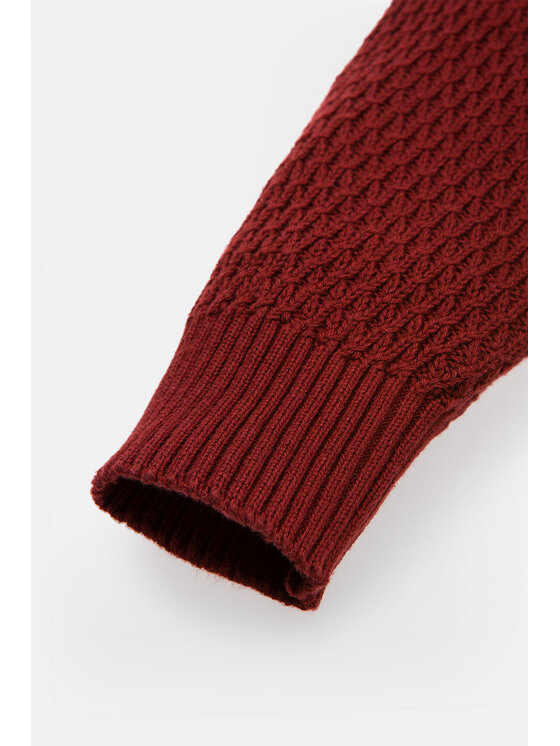 Lancerto Lancerto Sweter Miguel Czerwony Regular Fit