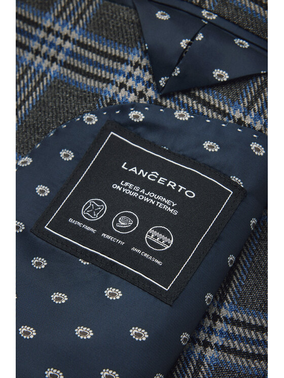 Lancerto Lancerto Marynarka Corinaldo MA131225000018 Szary Slim Fit
