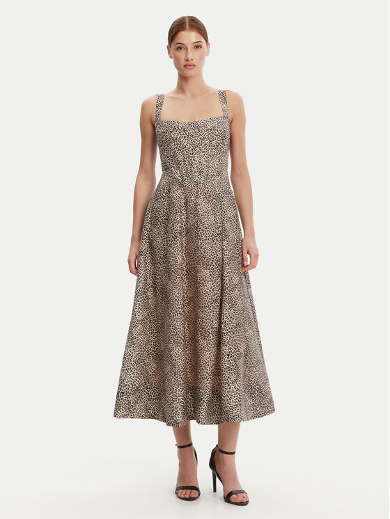BARDOT BARDOT Sukienka koktajlowa 58546DB9 Brązowy Regular Fit