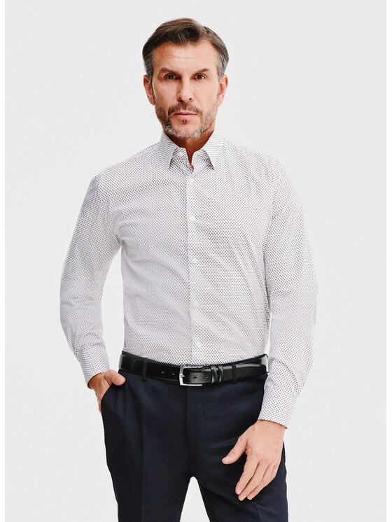 Pako Lorente Pako Lorente Koszula P25SF-1X-040 Biały Slim Fit