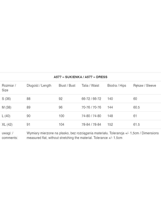 Awama Awama Sukienka letnia A577 Zielony Basic Fit