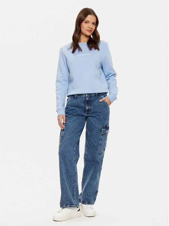 Guess Jeans Guess Jeans Felpa W4YQ10 KC811 Blu Regular Fit