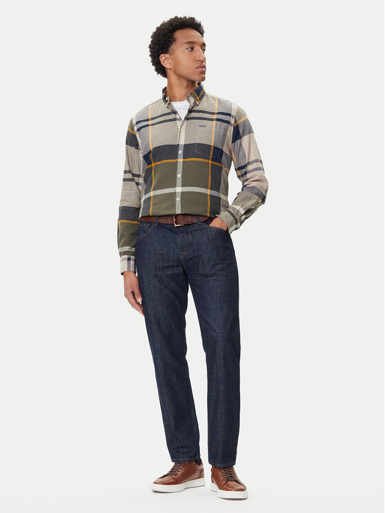 Barbour Barbour Hemd Dunoon MSH4980TN16 Grün Regular Fit