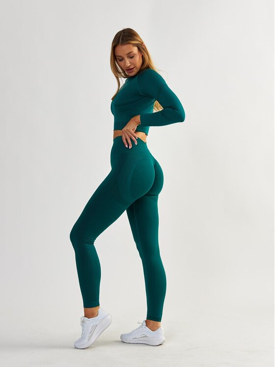 BeShaped BeShaped Legginsy Modelujące - Power Up! Zielony Shaping Fit
