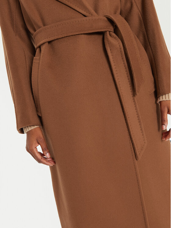 Weekend Max Mara Weekend Max Mara Gyapjú kabát Resina 2425016092 Barna Regular Fit