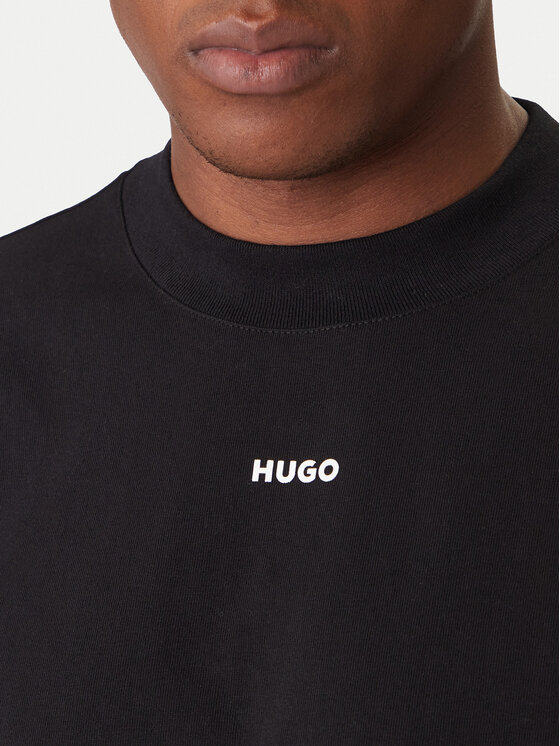 HUGO Hugo Pulóver Daposo 50511029 Fekete Relaxed Fit