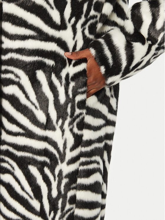ROTATE ROTATE Pelzmantel 1140202729 Schwarz Regular Fit