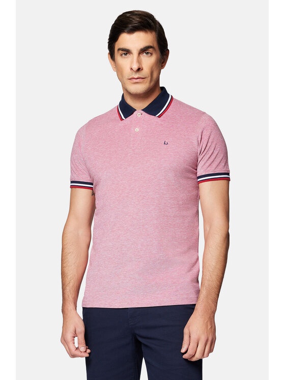 Lancerto Lancerto Polo Brody PO073124000025 Bordowy Regular Fit