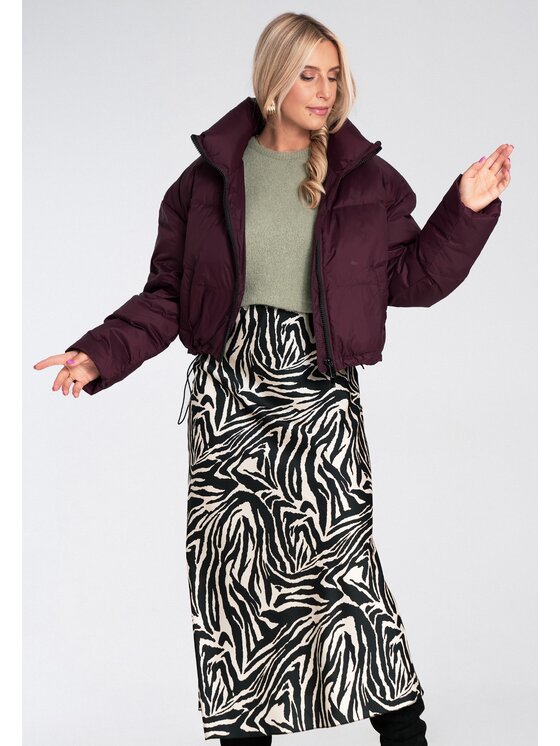 FIGL FIGL Vatovaná bunda M1232 Bordová Regular Fit