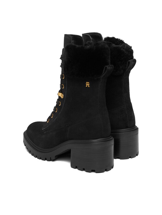 Tommy Hilfiger Tommy Hilfiger Auliniai batai Th Shearling Lace Up Boot FW0FW08999 Juoda