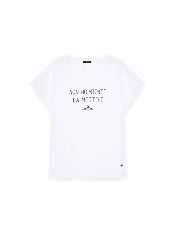 Fiorella Rubino Fiorella Rubino T-Shirt G211L108595N011 Biały Regular Fit