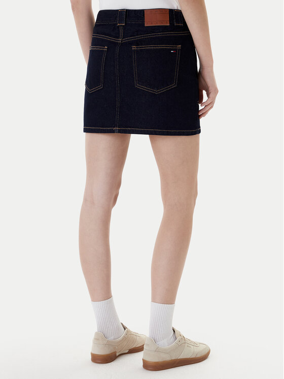 Tommy Jeans Tommy Jeans Džínsová sukňa DW0DW21991 Tmavomodrá Regular Fit