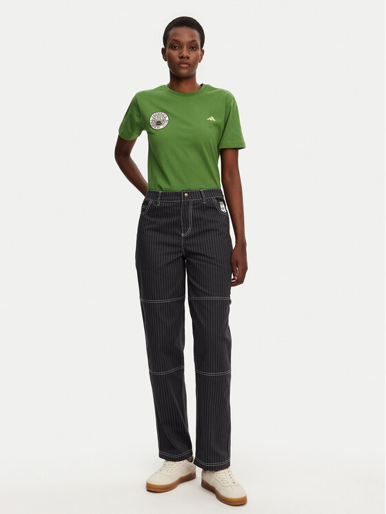 adidas adidas Majica FARM Graphic JD6292 Zelena Regular Fit