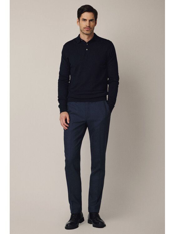 Lancerto Lancerto Spodnie materiałowe Artemio SP073225000011 Granatowy Slim Fit