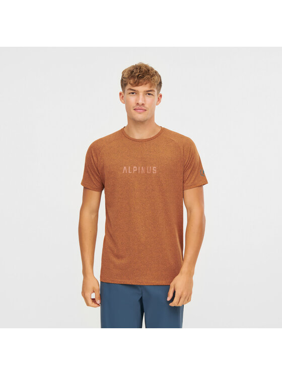 Alpinus Alpinus T-Shirt Dirfi Pomarańczowy Regular Fit